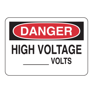 Panneau d'avertissement de danger de haute tension Brady, personnalisé, à fixer au mur pour les zones électriques - Product Image 2
