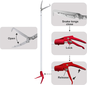 Pinza Profesional de Acero Inoxidable para Atrapar Serpientes, Pinza Portátil para Reptiles, Equipo de Seguridad para Exteriores, Servicio OEM - Product Image 4