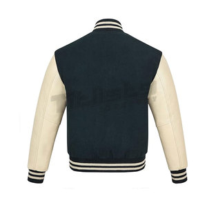 Veste de style universitaire en cuir de qualité supérieure, personnalisable, chaude et confortable, pour vêtements d'équipe et d'extérieur - Product Image 2