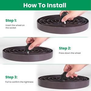 Juego de 4 Soportes Rodantes para Plantas de 12.8 o 14 Pulgadas con Ruedas, Capacidad de Carga de hasta 187 Libras, para Macetas y Jardineras - Product Image 5