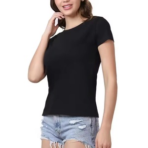 เสื้อยืดผ้าแคนวาสลำลองสำหรับผู้หญิง ระบายอากาศได้ดี พิมพ์โลโก้ตามสั่ง แห้งเร็ว สีและขนาดตามสั่ง - Product Image 5