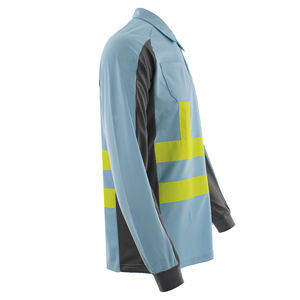 Camisa de Trabajo de Alta Visibilidad para Hombre, Elegante, Manga Larga, Cuello en V, Tela de Franela Suave para Todas las Temporadas, ANSI Clase 3, con Logotipo - Product Image 4