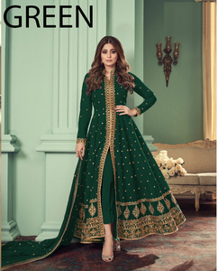 Vestido Largo Anarkali de Georgette Estilo Indio Tradicional, el Más Vendido, Hermoso Vestido de Fiesta para Mujer, Diseño de Diseñador, Listo para Usar - Product Image 4