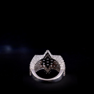 Luxury Moissanite <b>Crown</b> Star <b>Ring</b> Sterling Silver Iced Out Mens Statement Fashion Jewelry Hip Hop <b>Ring</b> - Product Image 3