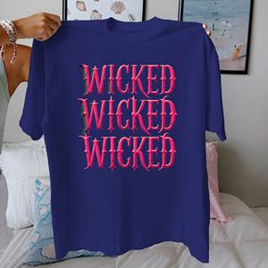 Camiseta gótica WICKED de algodón puro para mujer, ajuste cómodo - Product Image 1