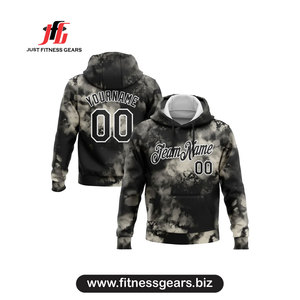 Sweat-shirt à capuche pour homme, dégradé bleu gris, impression par sublimation personnalisée avec nom et numéro, coupe classique, vêtement décontracté pour l'automne - Product Image 6