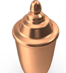 Traditional Aluminum Cremation Urn <b>Memorial</b> Jar Silver Finish Round Ashes <b>Vase</b> Custom Printing Decorative Tabletop - Product Image 2