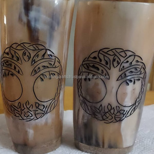 Tasse en corne de style animal fait main, en matériaux écologiques et biologiques, avec variation de couleur naturelle, surface brillante texturée, taille personnalisée - Product Image 6