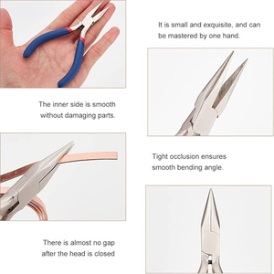 Manufacturer Price Trendy <b>Crafting</b> <b>Wire</b> Wrapping Pliers Durable Carbon Steel Split Ring Opener Jewelry Making Hand Tool Kit - Product Image 2