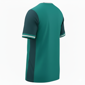 Men's Green Crew Neck Soccer Jersey Short Sleeve Moisture Wicking Polyester Training Apparel Regular Fit All Seasons - Product Image 1