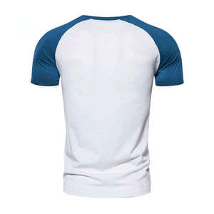 T-shirts pour hommes en coton 100% de couleur unie, fabriqués sur mesure, décontractés, à manches courtes, col rond - Product Image 2