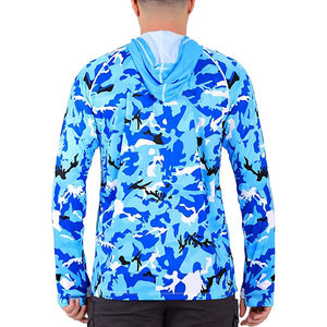 เสื้อฮู้ดตกปลาคุณภาพสูง ลายพราง ป้องกันรังสียูวี แห้งเร็ว แขนยาว สกรีนโลโก้ได้ตามต้องการ พร้อมบริการ OEM และ ODM - Product Image 4