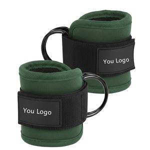 Juego de Correas de Neopreno Transpirables para Entrenamiento en Gimnasio con Anillo en D |   Muñequera/Tobillera Personalizada para Cable Glute Kickbacks y Levantamiento de Pesas - Product Image 1