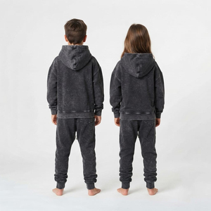 Conjunto de Sudadera con Capucha y Pantalones Jogger Unisex con Lavado Ácido, Estilo Oversize, Chándal de Colores de Moda, Proveedor de Ropa Personalizada - Product Image 5