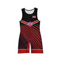Singlet de Lucha Sublimado Personalizado, Unisex, Transpirable, de Secado Rápido, Ligero, Duradero, Ajustado, 100% Spandex/Poliéster, 180g