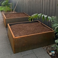 Jardinières en métal rouillé sur mesure, pots à plantes en acier corten, jardinières architecturales pour aménagement paysager, jardinières pour jardin et hôtel