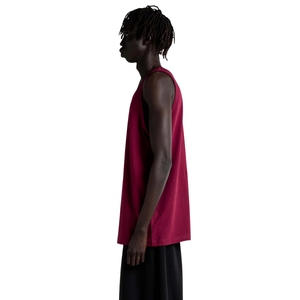 Men's <b>Maroon</b> Tank <b>Top</b> Sleeveless Cotton Solid Color Vest Gym Casual Wear Wholesale Manufacturer - Product Image 2