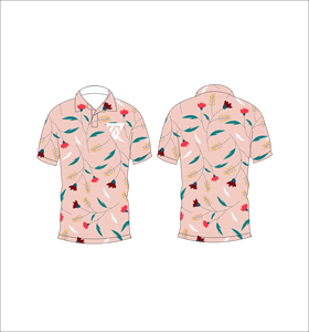 Camiseta Polo para Hombre con Estampado Floral Rosa, Manga Corta, Informal, Verano, Moda, Transpirable, para Golf - Product Image 6