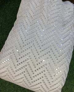 Luxury Sequin Embroidery Lace Fabric Floral Beaded Mesh Fabric African Wedding Party Dress Material - Product Image 5