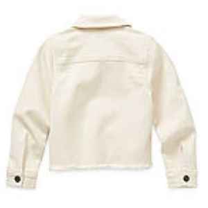 Chaqueta vaquera beige para niñas Jack and Jill, abrigo de mezclilla con botones, logotipo personalizado, suministro al por mayor OEM - Product Image 2