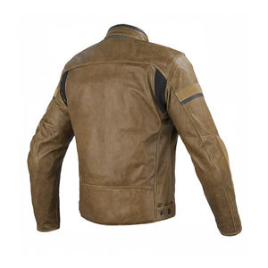 Veste en cuir véritable de vache vieilli pour homme, style motard vintage, fournisseur en gros OEM ODM pour l'hiver - Product Image 2