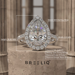 Luxury diamond halo engagement ring with pave band in white gold elegant <b>bridal</b> jewelry classic wedding proposal ring - Product Image 2