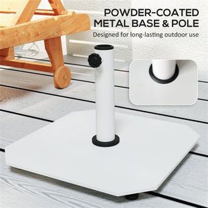 Ombrellone da Giardino Quadrato con Base in Acciaio Inox e Ferro per Patio, Ristorante, Hotel, Spiaggia - Consigliato per la Pioggia - Product Image 4