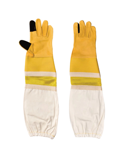 Professional Ventilated Beekeeping <b>Gloves</b> Goatskin Leather Mesh Sleeve Full Finger Touchscreen Compatible Unisex Outdoor Use - Product Image 3