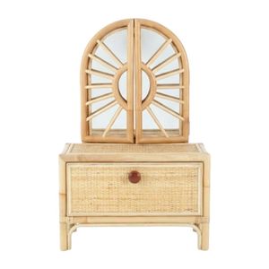 Rattan Floor <b>Vanity</b> Kids Toddler Furniture Nursery Room Hot Sale Small Woven <b>Makeup</b> Table High Quality Factory Price - Product Image 2