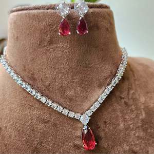Alloy Wedding Fashion Jewelry Necklace & Earring Set - Product Image 3