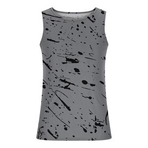 Nouveau débardeur décontracté pour homme grande taille 100 % coton avec logo imprimé sur le devant, sans manches, col rond, pour le sport, la course et la plage - Product Image 5