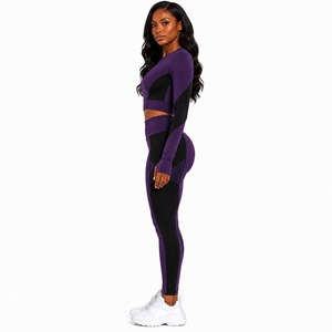 Best Seller Women's Seamless Gym Clothing Yoga Set Breathable Workout Sports Bra High Waist Leggings OEM Activewear Factory - Product Image 2