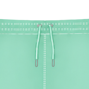 Shorts de rugby vert menthe et blanc, taille élastique avec cordon de serrage, uniforme d'équipe géométrique, personnalisable, respirant, pour l'entraînement et le sport - Product Image 5