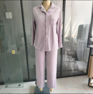 Winter Cotton <b>Pyjamas</b> Brushed Long Sleeve Men Women's Sleepwear Bamboo Pajamas Couple Flannel Loungewear Women Sets - Product Image 5