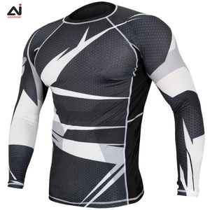 Vêtements d'entraînement slim fit pour hommes, rashguard homme, meilleure vente, rashguard de haute qualité en promotion - Product Image 4