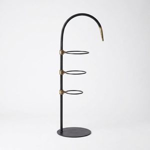 Arco de Hierro Grande Hecho a Mano de 40 cm, Arco Escultural de Latón Negro, Soporte para Plantas Sarang Bough, para Decoración del Hogar, Hoteles y Bodas - Product Image 1
