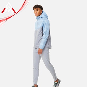 Conjunto Deportivo Ligero para Hombre, Cortavientos, Transpirable, de Secado Rápido, con Chaqueta con Capucha y Pantalones - Product Image 3