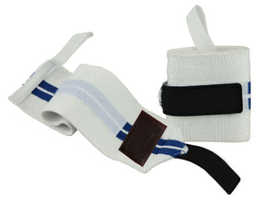 Support de poignet réglable en néoprène respirant antidérapant bleu noir avec fermeture auto-agrippante pour la musculation et l'entraînement de force unisexe - Product Image 4