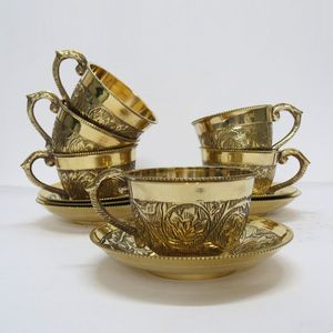 Royal Handmade <b>Copper</b> Tea <b>Cup</b> and Saucer Set Hammered Finish Coffee Mug for Luxury Dining and Kitchen Decor - Product Image 4