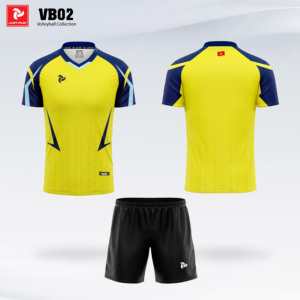 JUST PLAY VB02 ชุดเสื้อวอลเลย์บอลสำหรับทุกเพศสีแดงสีดำสีฟ้าสีเหลืองสีขาวคอวีแขนกุดดูดซับความชื้นโพลีเอสเตอร์ 100% - Product Image 1