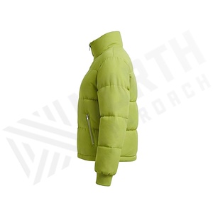 Hooded Quilted Waterproof <b>Bubble</b> Jacket Black Full Sleeve Winter Windproof Cotton Shell Knitted Fabric Polyester Filling Stand - Product Image 3