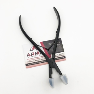 Pinzas Profesionales para Extensiones de Cabello con Logotipo Personalizado de Alta Calidad, Acero Inoxidable Negro Mate, Herramientas para Extensiones de Cabello - Product Image 6