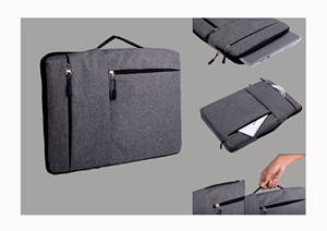 Sac pour ordinateur portable Liviya en cuir PU gaufré, modèle 190, en polyester, pour bureau, étanche, avec couverture en PP, organisateur multifonctionnel et planificateur - Product Image 2