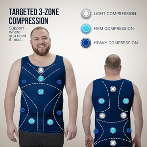 Men Body <b>Shaper</b> Compression Tank Top Slimming Underwear Firm Control <b>Belly</b> Fat Burner Chest Binder Slimming Vest for Men - Product Image 3
