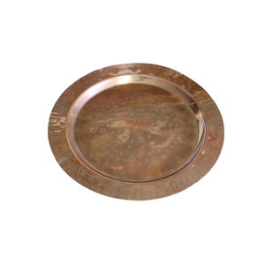 Luxury Gold Brass Charger <b>Plate</b> With Embossed Seashell Rim For Wedding Banquet And Fine Dining Table Decor Wholesale Supplies - Product Image 3