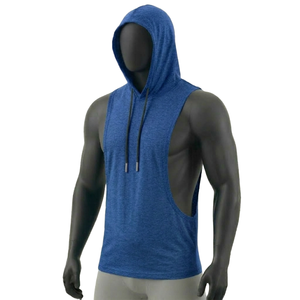 Débardeur à capuche respirant en tricot 100 % coton pour homme, style hip-hop, pour fitness, musculation et gym - Product Image 3