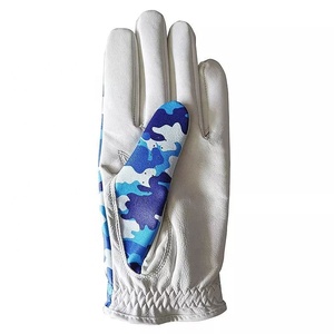 Gants de golf sportifs pour hommes en cuir Cabretta de qualité supérieure, en peau de mouton véritable, personnalisables avec logo OEM, camouflage, doigts entiers - Product Image 2