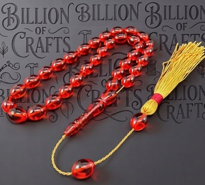 Handmade <b>Resin</b> Tasbih 33 Beads Misbaha Prayer Beads Islamic Rosary Muslim Dhikr Zikr Religious Gift - Product Image 3