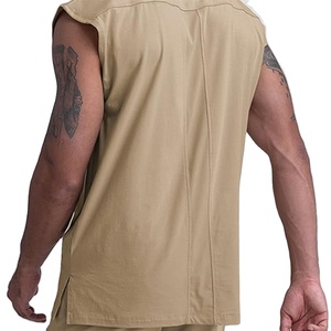 Camiseta sin Mangas Holgada de Talla Grande para Hombre, Chaleco Deportivo Transpirable con Diseño sin Mangas, Color Sólido - Product Image 1