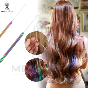 2 Pcs Hair Tinsel Tool, Hair Extensions Loop <b>Needle</b> Pulling Hook Tool, Micro <b>Needle</b> <b>Threader</b> Wire Pulling Loop Hook Tools - Product Image 6